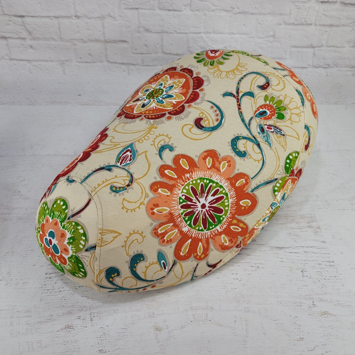 READY TO SHIP! Honda Metropolitan Ecru Flowers Seat Cover, handmade Honda Metropolitan seat cover by Cheeky Seats, featured product view