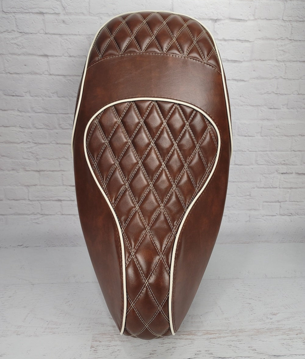 Vespa Sprint / Primavera 50 - 150 Diamond Brown Seat Cover by Cheeky Seats