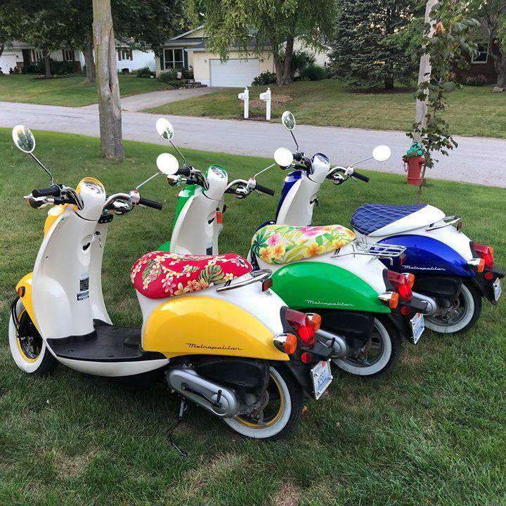 Custom Honda Metropolitan seat cover handmade by Cheeky Seats
