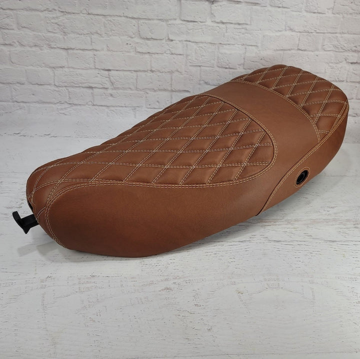 Vespa LX 50 / 150 Matte Cinnamon Diamond Scooter Seat Cover Cheeky Seats