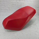 Classic red seat cover for the Genuine Roughhouse Sport 50, handmade by Cheeky Seats