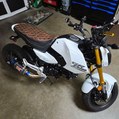 Honda Grom Seat Cover 2013 - 2026 Tobacco and Black Double Diamond