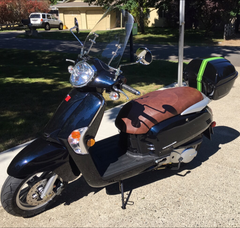 READY TO SHIP Kymco Like 50 - 200 Whiskey Brown Seat Cover