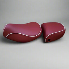 Vespa LXV Matte Merlot Burgundy with Piping