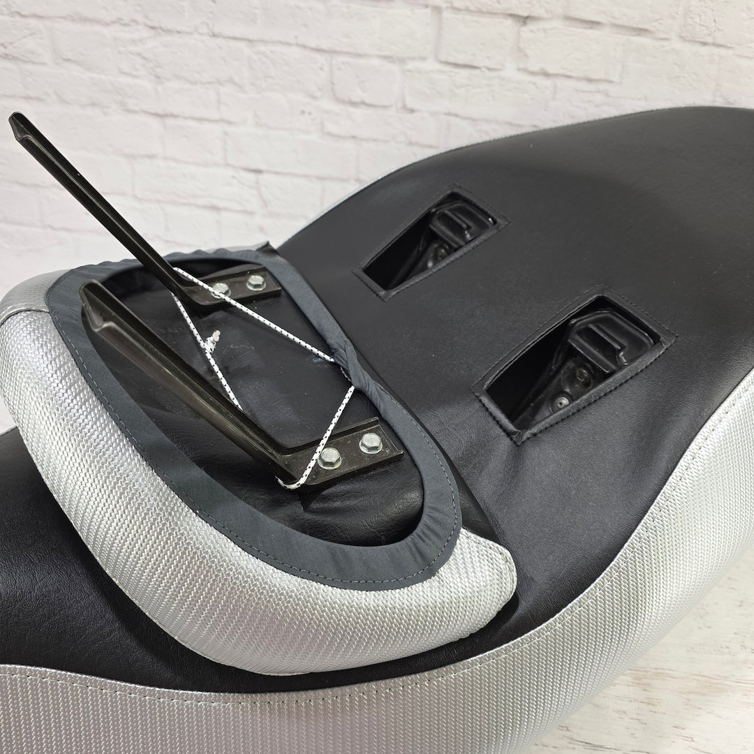 Honda Reflex 250 Black and Silver Carbon Fiber Seat Cover 2001-2007
