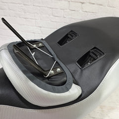 Honda Reflex 250 Black and Silver Carbon Fiber Seat Cover 2001-2007