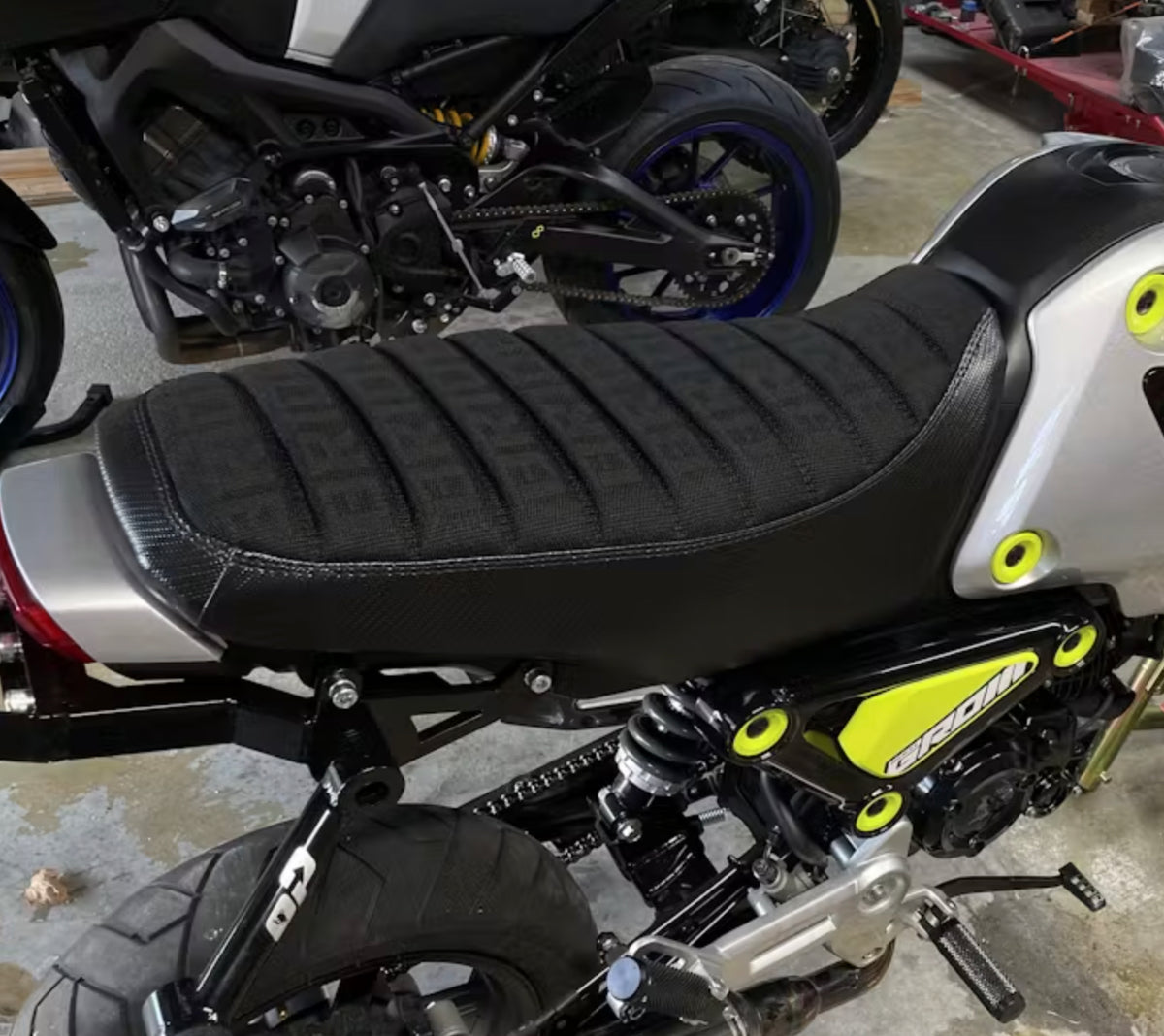 Ready to Ship! 2022-26 Honda Grom BRIDE Seat Cover, handmade Honda Grom seat cover by Cheeky Seats, product detail view 6