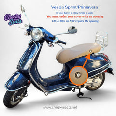 Vespa Sprint / Primavera Black and Gray Union Jack Seat Cover