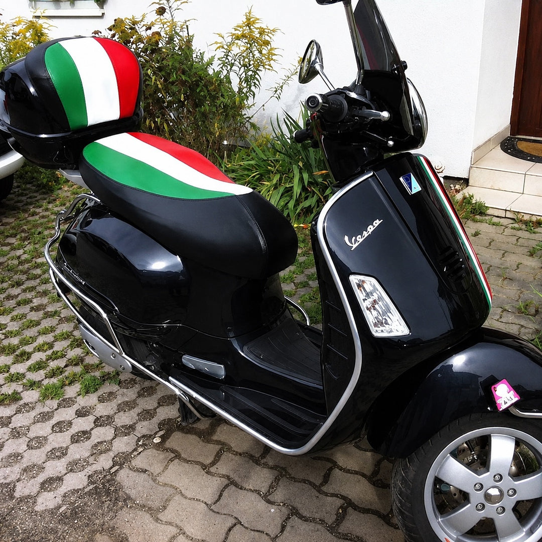 Vespa GTV Seat Cover Italian Flag