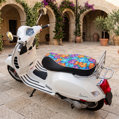 2022–2026 Vespa GTS 300 Mahalo Hawaiian Flowers Seat Cover, Waterproof
