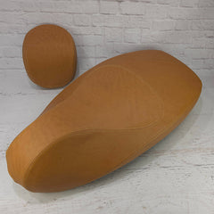Vespa Sprint Primavera Seat Cover Golden Matte Saddle Tan French Seams