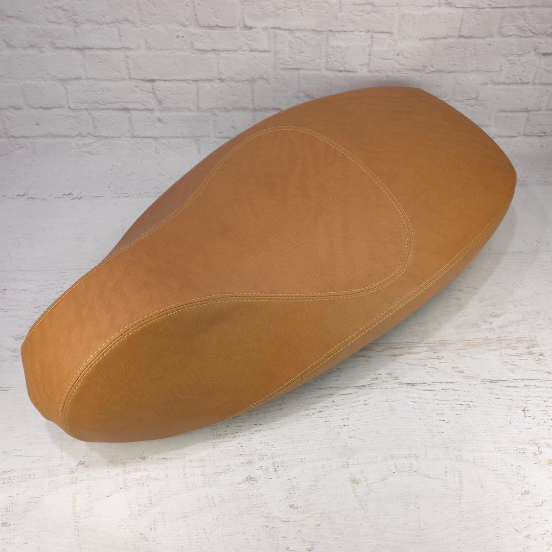 Vespa Sprint Primavera Seat Cover Golden Matte Saddle Tan French Seams