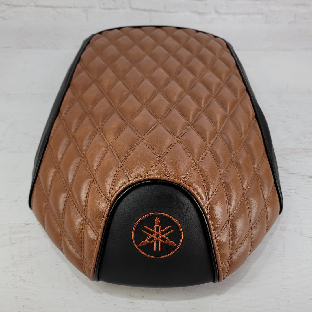 Yamaha C3 Black and Tan Diamond Seat Cover XF 50 VOX Giggle