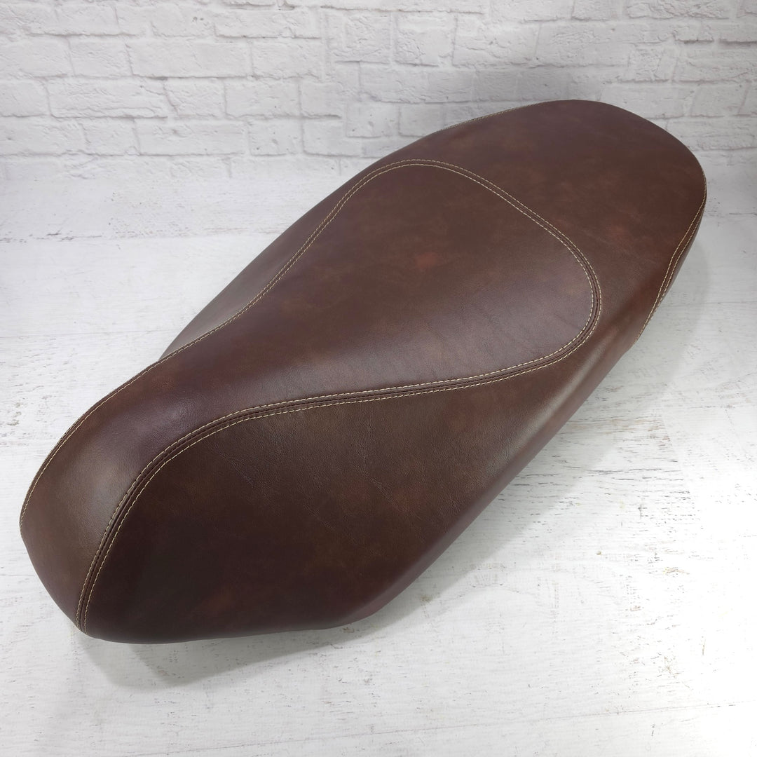 Piaggio Liberty Seat Cover Whiskey Brown with French Seams
