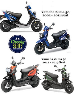 Yamaha Zuma 50 Seat Cover 2002 - 2019 Inferno Red Tuck and Roll