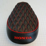 Honda Metropolitan Double Diamond Seat Cover Handmade, handmade Honda Metropolitan seat cover by Cheeky Seats, featured product view