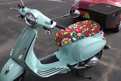 Vespa Sprint Primavera Floral Seat Cover Cheeky Seats