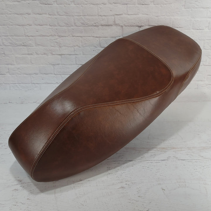Vespa GTS 250 300 Seat Cover Whiskey Brown, Italian Stripe option