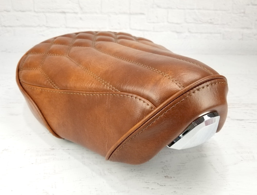Honda Super Cub / Trail Cognac Diamond Pleat Seat Cover
