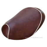 Honda Metropolitan Distressed seat cover with Piping, handmade Honda Metropolitan seat cover by Cheeky Seats, product detail view 5