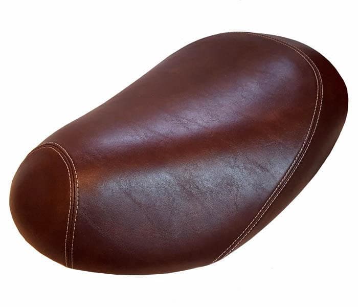 READY TO SHIP! Honda Metropolitan Whiskey Brown Seat Cover, handmade Honda Metropolitan seat cover by Cheeky Seats, product detail view 2
