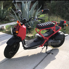 MADE TO ORDER Honda Ruckus Padded Black Tuck and Roll Seat Cover