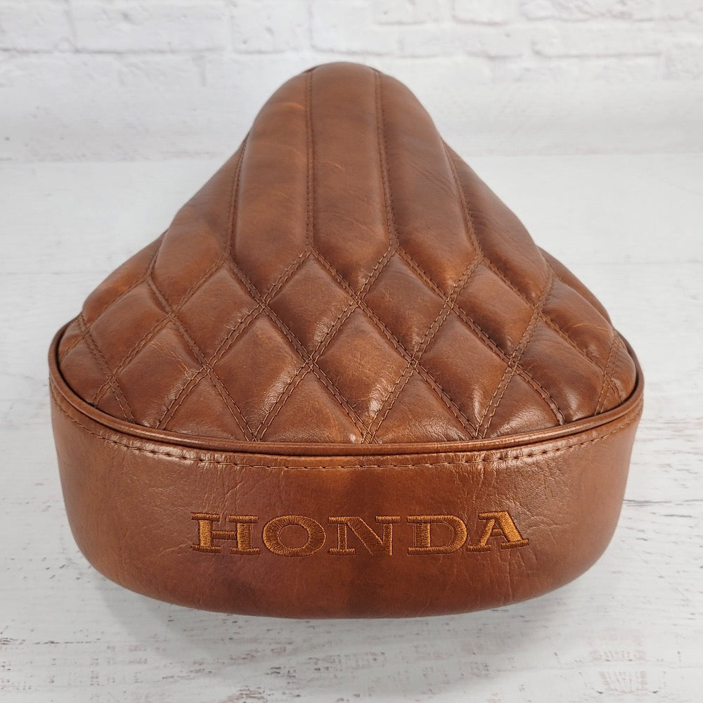 Honda Super Cub / Trail Cognac Diamond Pleat Seat Cover