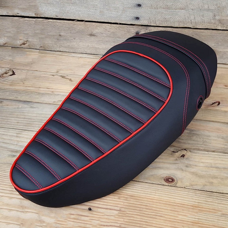 Vespa S 50 125 150 Black Padded Tuck and Roll Seat Cover