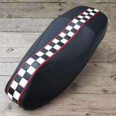 Vespa GTS Checkered Racing Stripe Seat Cover