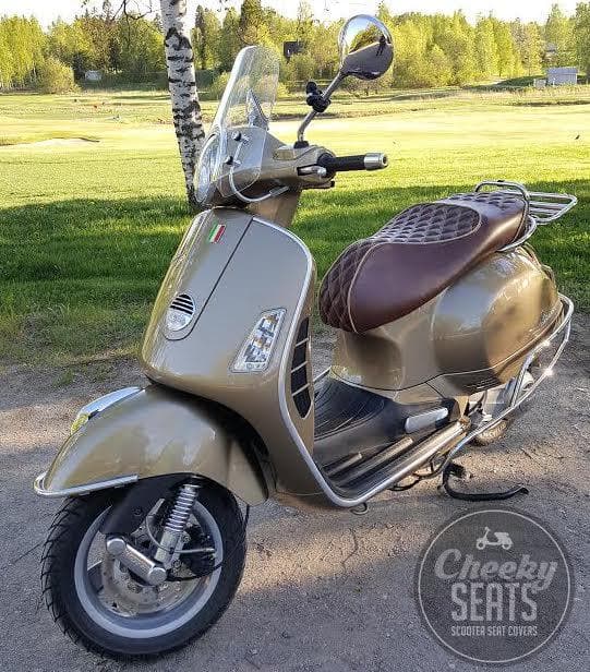 Vespa GTS Diamond Seat Cover Whiskey Brown