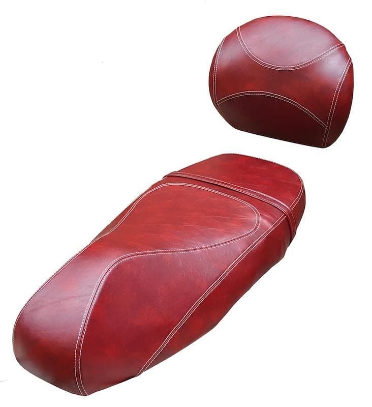 Vespa GT 125 200 Oxblood Seat Cover Extreme French Seams