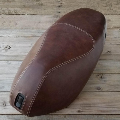Piaggio Fly 50-150 Whiskey Brown Seat Cover French Seams