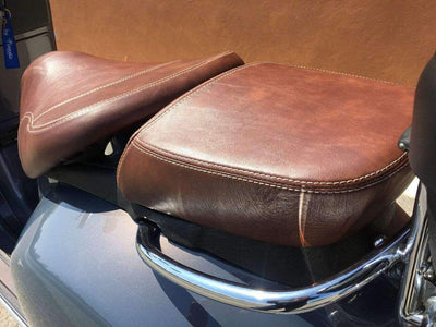 Vespa GTV Distressed Whiskey Seat Cover by Cheeky Seats